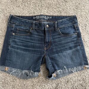 American Eagle Outfitters Dark Indigo Stretch Jeans - Blue